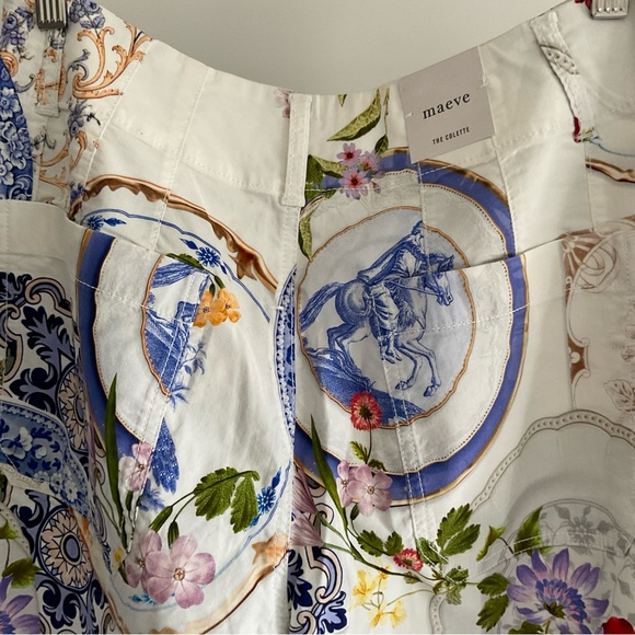 Anthropologie Floral Straight Leg Pants - Multicolor - Picture 2 of 5